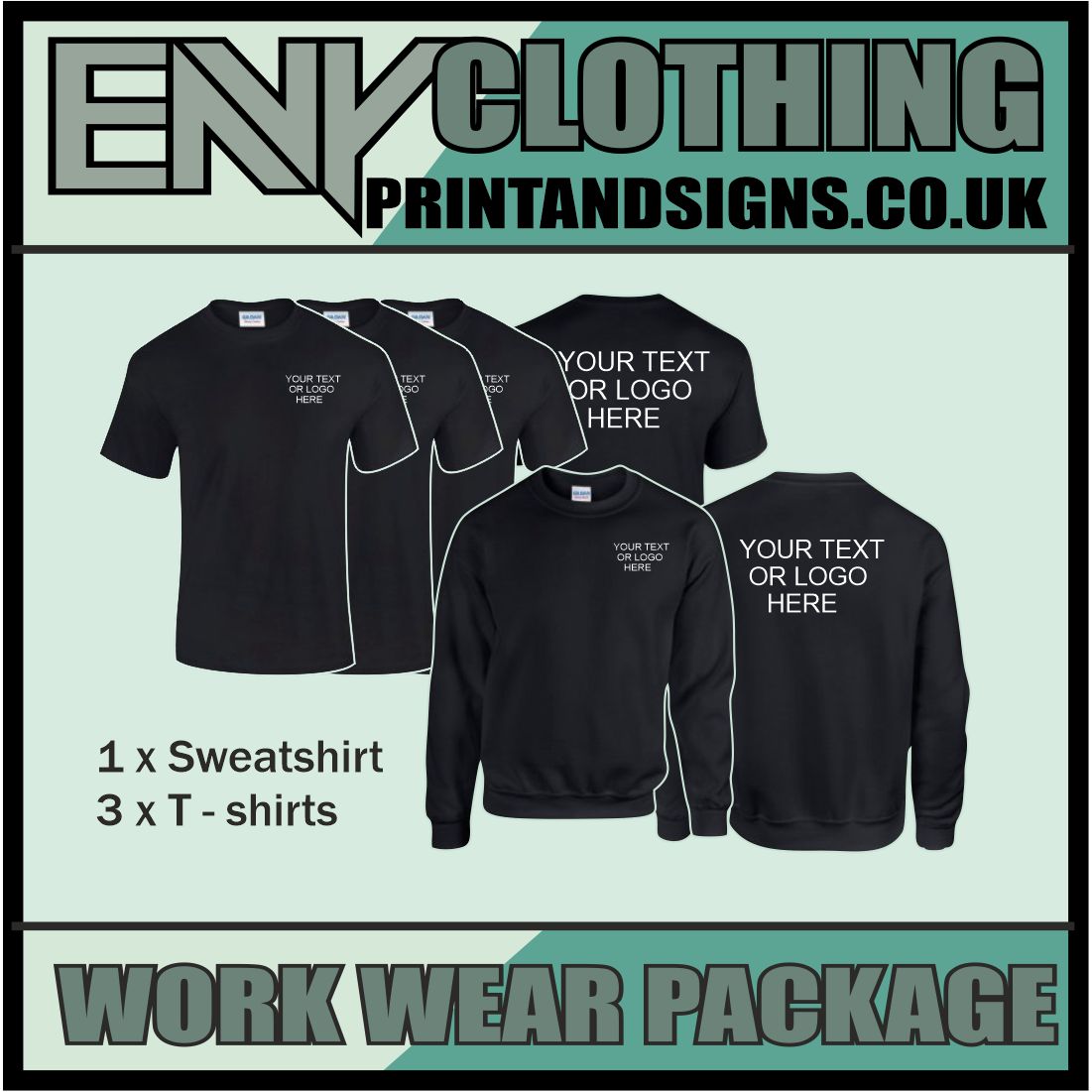 Work Wear Pack 1 Sweatshirt + 3 T-shirts