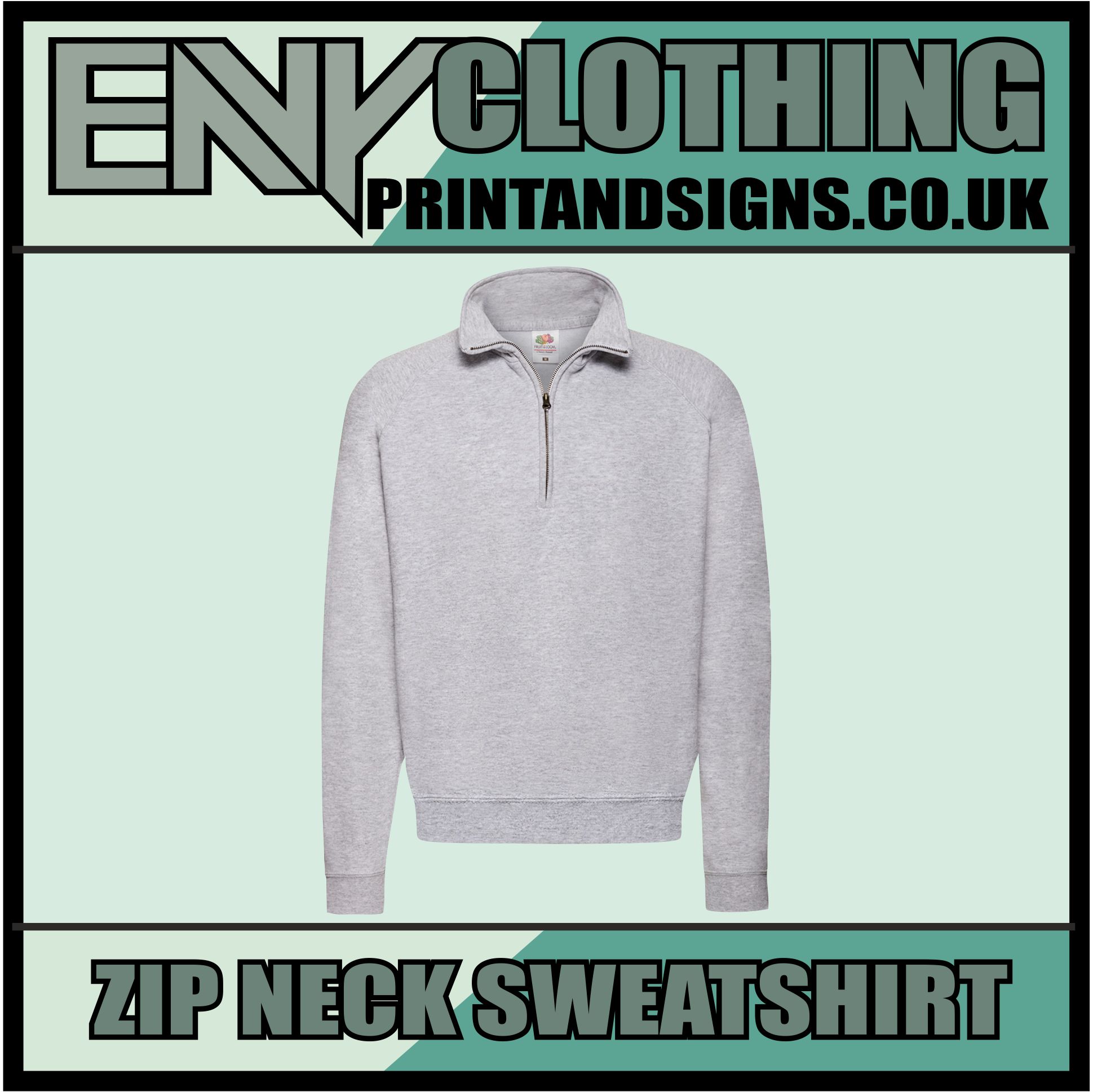 Custom Printed Half Zip Sweatshirt - Image 4